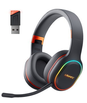 Kofire UG-05 Wireless Gaming Headset – 2.4G & Bluetooth 5.0, RGB Light, Vibration, 3D Sound, 40H Playtime, Detachable Mic for PS4/PS5/PC/Switch - Tech Mart
