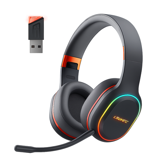 Kofire UG-05 Wireless Gaming Headset – 2.4G & Bluetooth 5.0, RGB Light, Vibration, 3D Sound, 40H Playtime, Detachable Mic for PS4/PS5/PC/Switch - Tech Mart