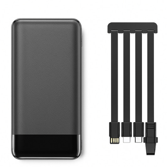 Black smartphone and black stand on a white background