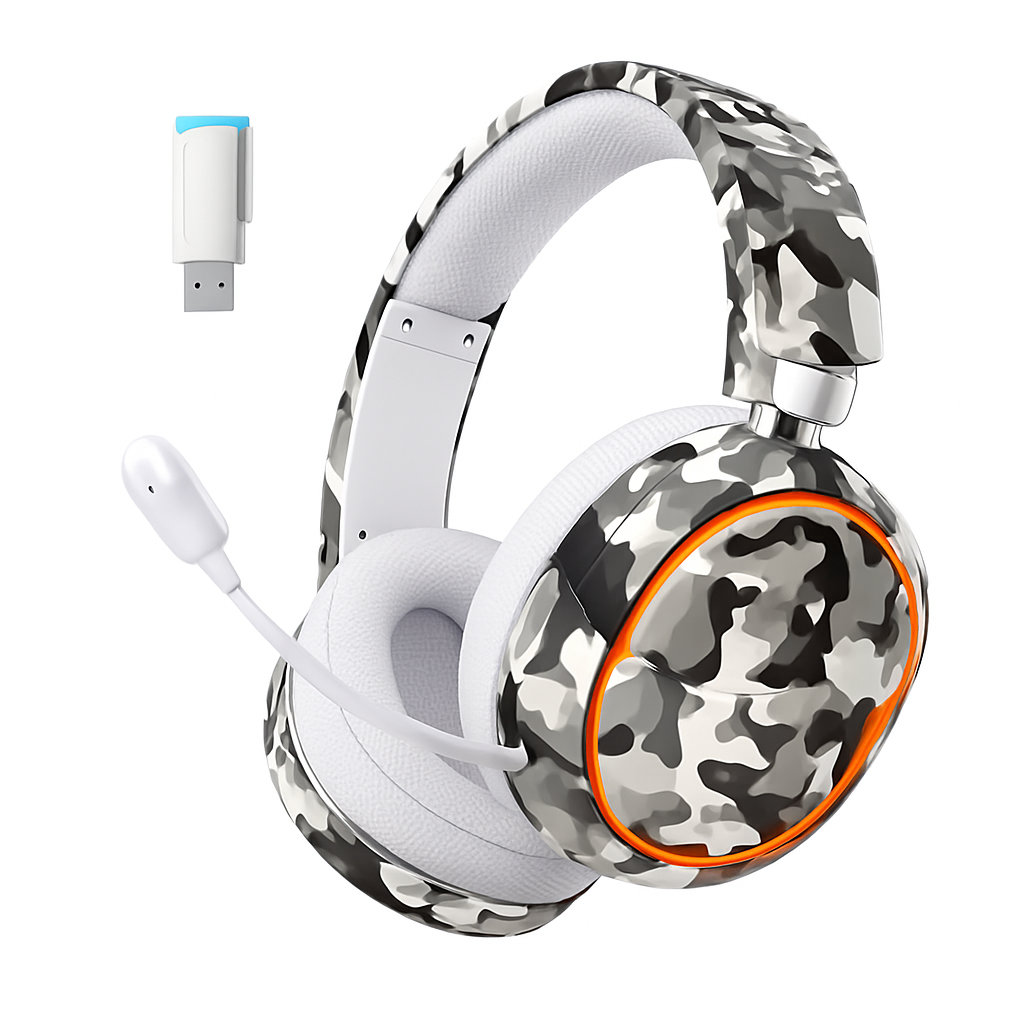 Picun Wireless Gaming Headset Bluetooth + 2.4GHz with 100H Battery ENC Mic and 4-in-1 Multi-Platform Support - Tech Mart