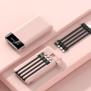 Mini Large Capacity 20000mAh Power Bank – Ultra Slim Portable USB Charger with Mirror Finish for Smartphones & Tablets - Tech Mart