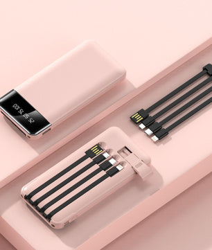 Mini Large Capacity 20000mAh Power Bank – Ultra Slim Portable USB Charger with Mirror Finish for Smartphones & Tablets - Tech Mart