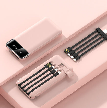 Mini Large Capacity 20000mAh Power Bank – Ultra Slim Portable USB Charger with Mirror Finish for Smartphones & Tablets - Tech Mart