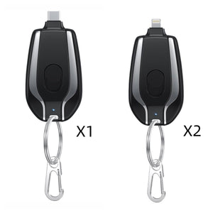 1500mAh Mini Power Emergency Pod Keychain Charger With Type-C – Ultra-Compact Fast Charging Backup Battery Pack for Phones & Bluetooth Devices - Tech Mart