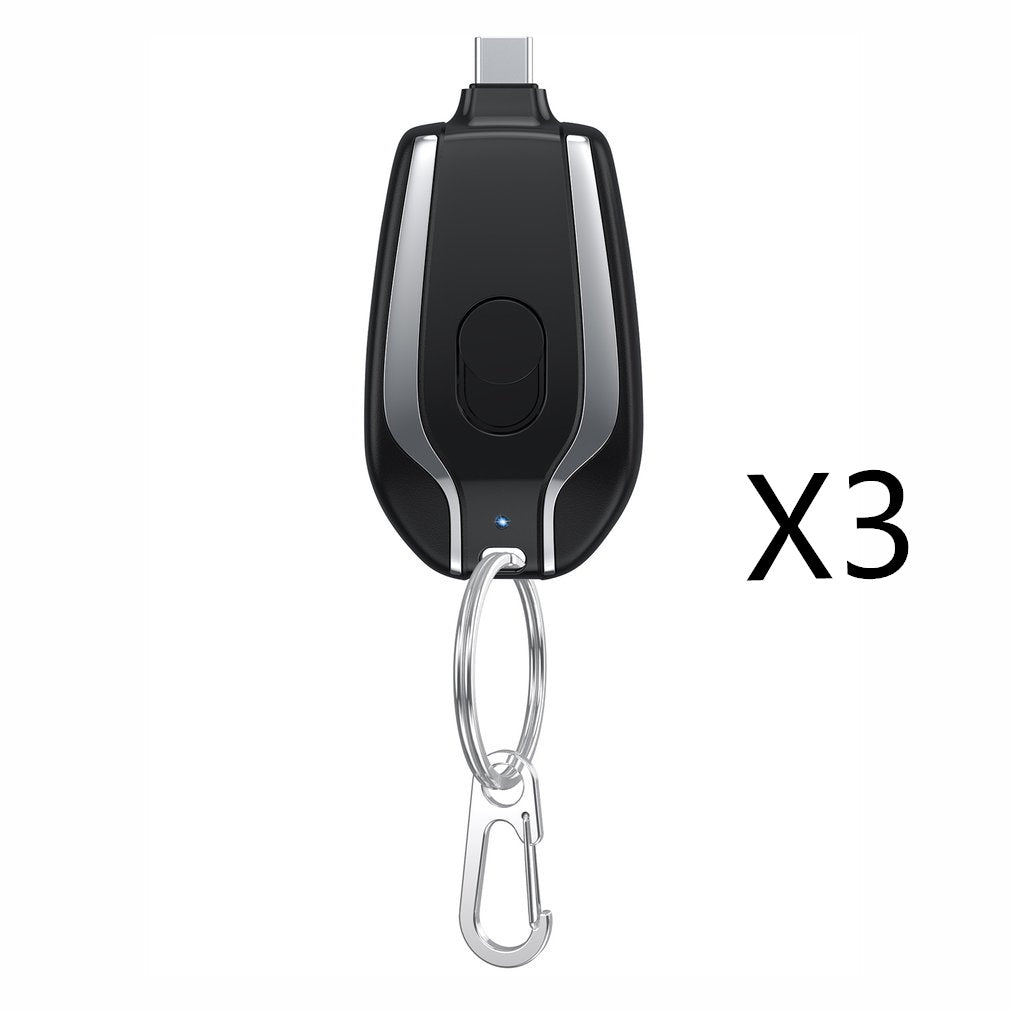1500mAh Mini Power Emergency Pod Keychain Charger With Type-C – Ultra-Compact Fast Charging Backup Battery Pack for Phones & Bluetooth Devices - Tech Mart